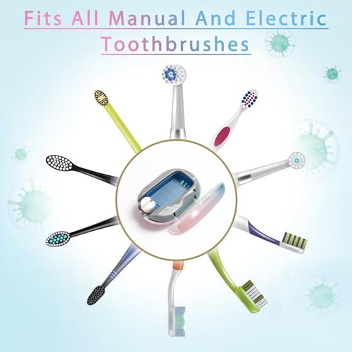 taishan uv sanitizer toothbrush case portable mini travel toothbrush holder fits all toothbrushes safety feature for home and travel