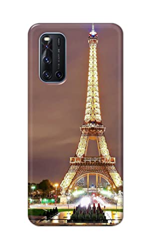 Image of PRINTFIDAA Lovers Famous Place Eiffel Tower in Paris Printed Designer Hard Case for Vivo V19 Back Cover -(e) RPM1009