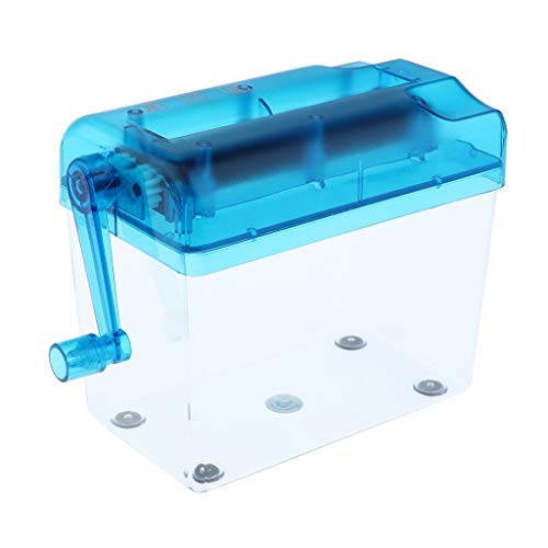 Bonarty Portable Hand Shredder, Mini Desktop A6 Paper Shredder and Letter Opener, Hand Crank File Paper Shredder Heavy Duty Color Paper Cut Shredder
