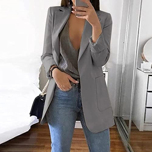 Blazers for Women Business Casual Button Work Office Jackets Blazer Open Front Long Sleeve Lapel Jacket Outfit2
