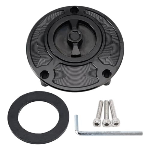 Bouchon de réservoir noir CNC en aluminium pour Yamaha YZF R1 R6 FZ8 FZ1