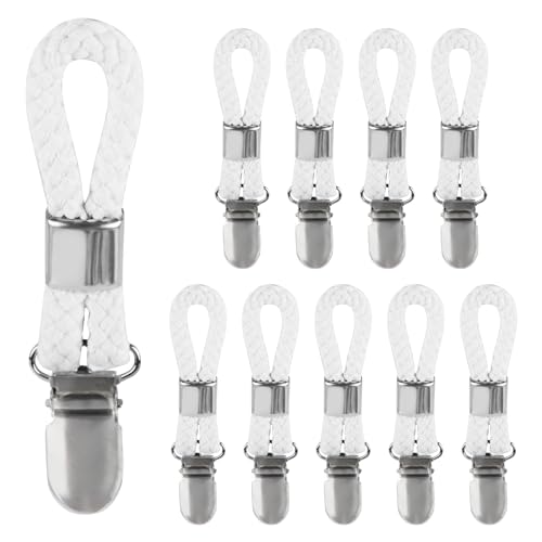 Framendino 10 Pack Metal Towel Hanger with Loop Cotton Hand Hook for Home Kitchen Bathroom