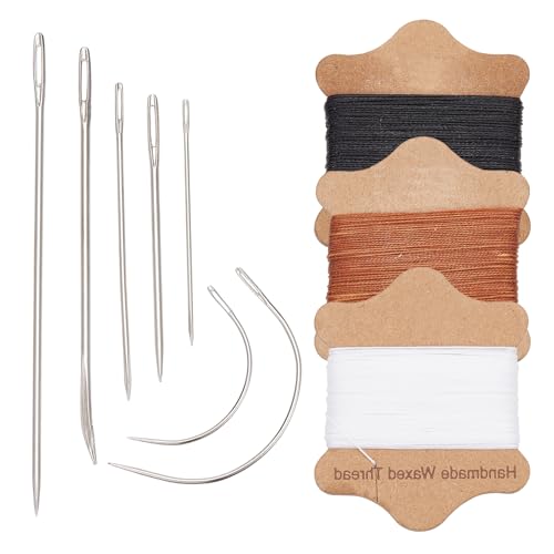 Hilos para coser cuero multicolor con kit de reparación miniatura 1