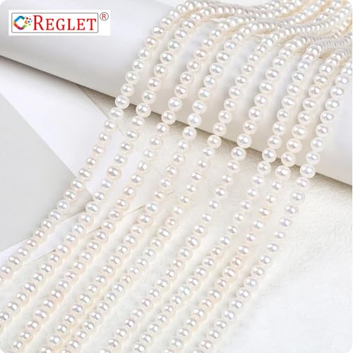 Image of 3000 Pcs Off White Beads for Bracelet Making Kit - 5 mm - Pearl Beads for Jewellery Making Kit - Pearls for Craft - 200g