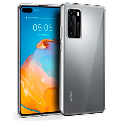 Custodia Cellulare Per Huawei P40 Pro - Cover Morbida TPU Trasparente Con Sfumatura Rosa/Verde, Antigraffio E Antiurto