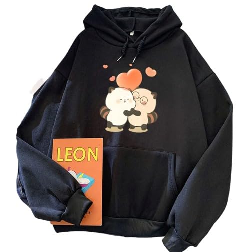 Cartoon Print Hooded Neck Sweatshirt Fleece Fabric Long Sleeves Front Pocket Winter Wear Hoodies-picture-22