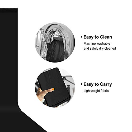 Julius Studio 10 Feet Wide Backdrop Stand With 10 X 12 Feet Black Background Screen Muslin For Photo Video Shooting, Easy Length Adjustable System, Pure Deep Black Color With Clamps, Jsag715 #TOP3