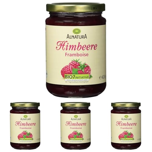 Alnatura Bio Fruchtaufstrich Himbeer, 420g (Packung mit 4)