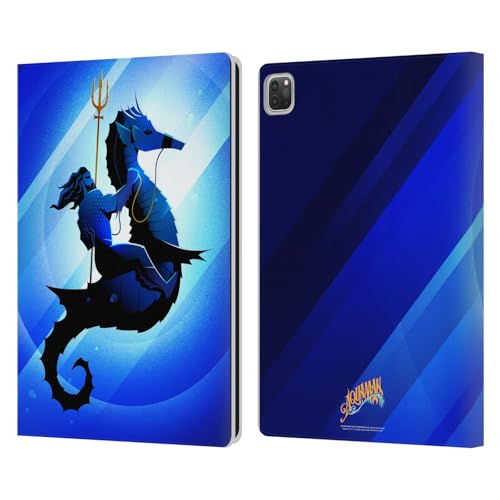 Head Case Designs Officially Licensed Aquaman And The Lost Kingdom Arthur Curry And Storm Graphics Leather Wallet Case Compatible With Apple iPad Pro 12.9 2020/2021/2022