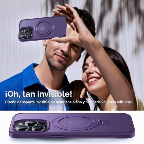 Funda iPhone 14 Pro con anillo giratorio para ver vídeos en la mesa 7