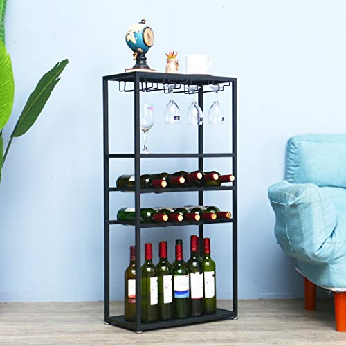Soporte para botellas de vino metálico negro 5 niveles miniatura 6