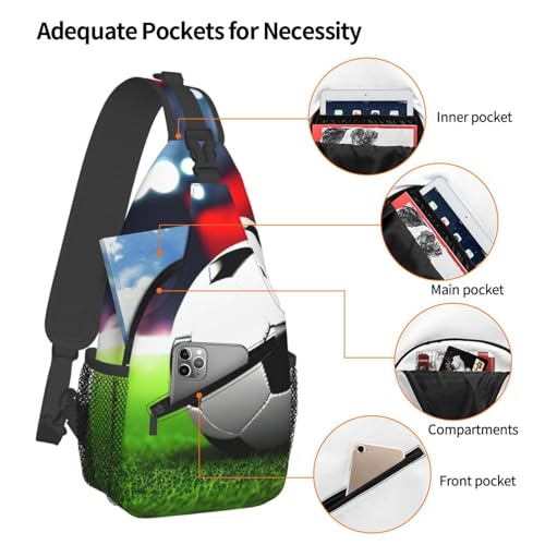 Soccer Sports Ball Stylish Men'S Messenger Bag - Durable Polyester, Huge Capacity & Adjustable Strap4
