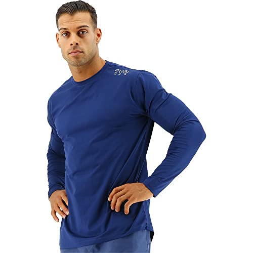 TYR Men's Long Sleeve Sun Protection Performance T-Shirt UPF 50+3