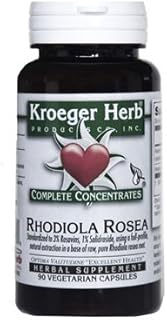 Kroeger Herb Rhodiola Rosea Vegetarian Capsules, 90 Ea