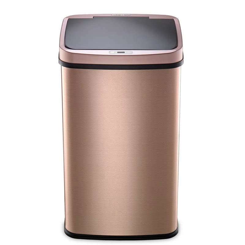 Caneca de basura rectangular de acero 13 galones con sensor miniatura 4