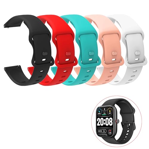 Correas de silicona para reloj 22mm Lamshaw Pack 5