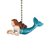 Ocean Mermaid Decorative Ceiling Fan Light Dimensional Pull Clementine Design