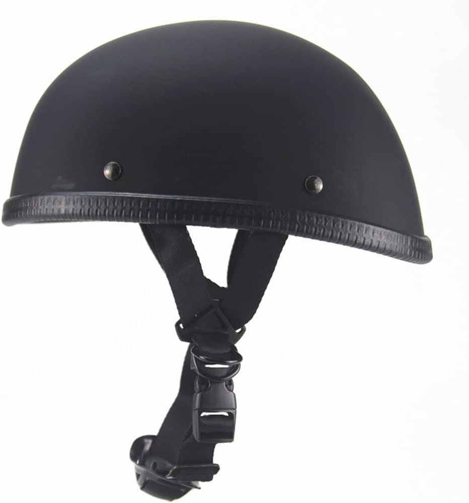 German Style Motorcycle Helmet Retro Half Face Open Face Riding Beanie Helmet for Men Women,Adult Skull Cap Urban Scooter Chopper Street Sunscreen Moped Helmet DOT Approved-Matte-Small