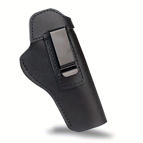 ACEXIER Funda táctica de Cuero Genuino para Llevar Oculta la 1911, Compatible con Colt/Springfield/Sig/Browning/S&W 1911 (Black)