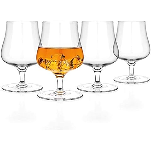 LUXBE Brandy Whiskey Crystal Glasses Snifter, Set of 4 Cover