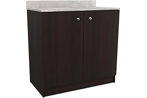 Inval Ambrossia 2-Shelf Breakroom Cabinet: A Modern and Spacious Storage Solution