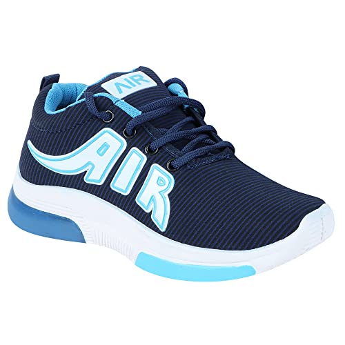 Aedee Boy’s Running Shoes | Lace up, Lightweight, Casual Shoes for Sports, Ideal for Parks, Outdoor, Walking & All Day Casual Wear(ADE-SR01_Blue)