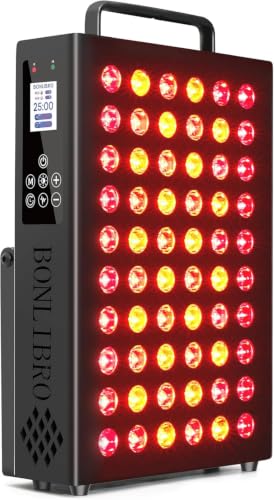 Red Light Therapy for Face and Body, Infrared Light Therapy with Timer & Remote Control, Quad Wave...