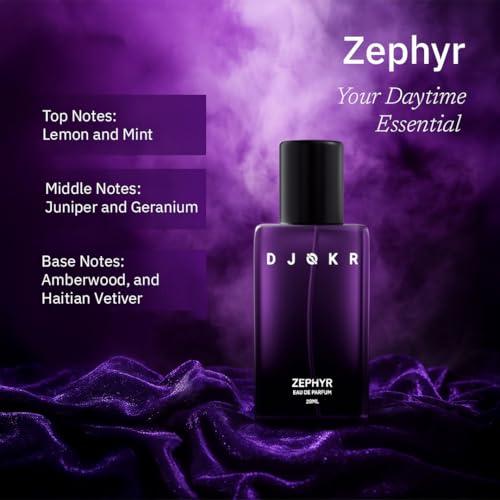 Image of Djokr Next Chapter Men's Perfume Gift Set | 4 x 20 ml Eau de Parfum - Zephyr, Magnate, Terra Sage, Amber Oud | Long-Lasting Fragrance | Pack of 4 Premium Perfumes for Men