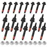 YEHERIT 5.7 Exhaust Manifold Bolts & Nuts Compatible with Chrysler 300, Jeep, Dodge Charger Challenger, Ram 1500 2500 2009-2020 V8 Engines Replace# 03309 (Left & Right)