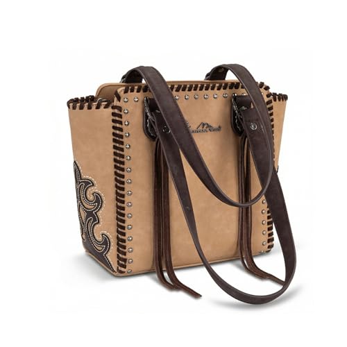 Bolso tote western para mujer de cuero PU con borlas miniatura 7