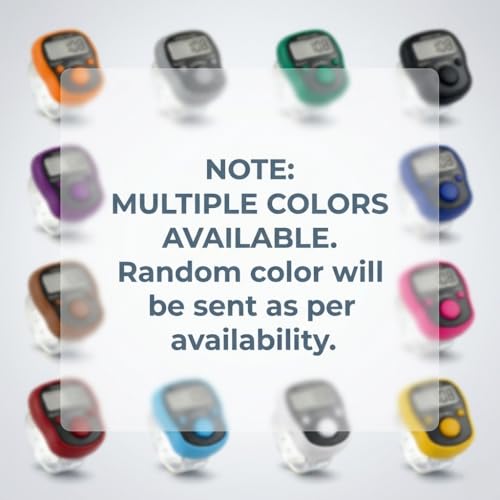 Image of Digital Finger Ring Tally Counter with LCD Display, LED Light, Reset Button(Pack of 1) (Orange)