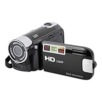 1080P HD Camcorder, 16MP DV Camera with 16x Digital Zoom, 2.7in TFT Rotatable Screen, Built-in Speakers, USB (Black)
