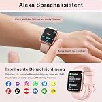 Fitpolo Smartwatch Damen mit Telefonfunktion/Alexa, 1.8" Smart Watch für iPhone Android Samaung, Fitness Tracker Herzfrequenzr/Schlafmonitor/IP68 Wasserdicht, Fitnessuhr Damen Sportuhr Schrittzähler – Bild 4