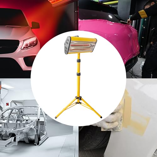 VNATWGOO Short Wave Infrared Paint Curing Lamp, for Car Body Repair, 1050W Paint Drying Lamp, Car Paint Curing Heater, with Adjustable Foldable Bracket,220V