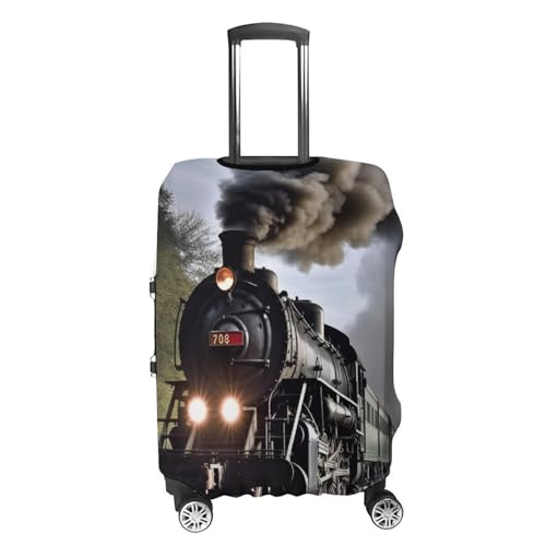 Steam Train Luggage Cover, Washable Elastic Suitcase Cover Protector Fit 18-32 Inch Luggage4