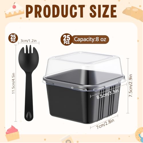 Save 28% on LemonRoad 25-Pack 8oz Dessert Cups with Lids & Spoons