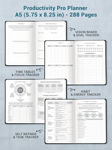 Image of DOODLE Productivity Pro Planner Gift Set 2026 | A5 Executive Planner (288 Pages) + Desk Calendar + Activity Book + 4 Sticker Sheets + Mobile Stand | Smart Gift Box for Professionals & Executives