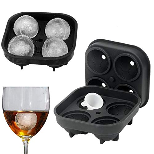 SEVENMORE 1PC Football Series 4 Compartments Ice Mold Shape Tray Shape 3D Ice-cream Mold Ice Mold