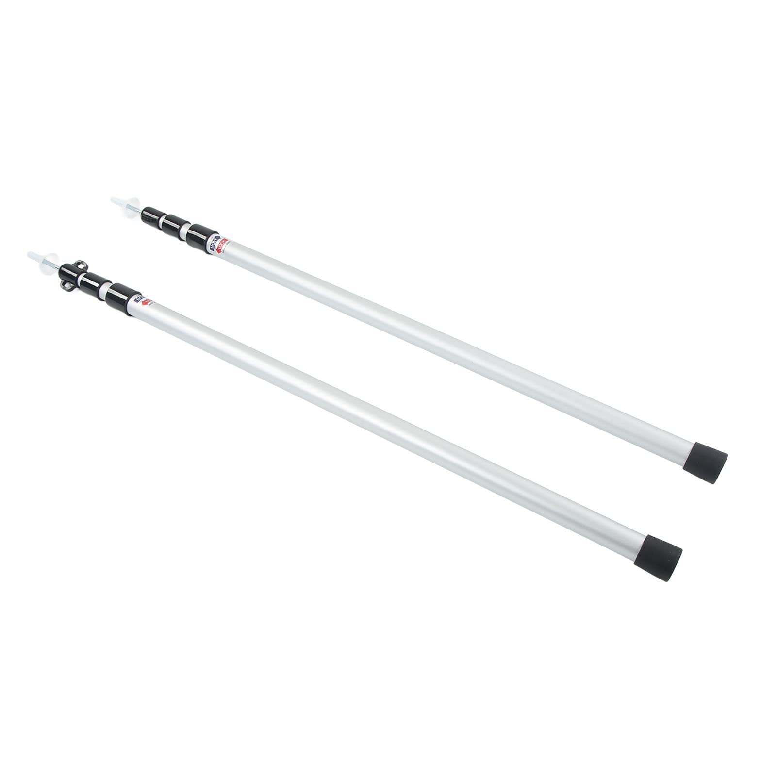 2 szt. Kijki do namiotu kempingowego Stop aluminium Regulowany od 95 do 235 cm Teleskopowy baldachim Pręty podtrzymujące z torbą do przechowywania do pieszych wędrówek z plecakiem