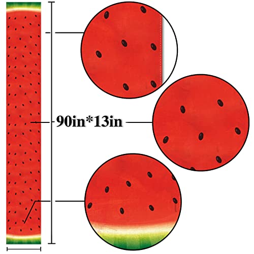 Nepnuser Watermelon Table Runner 90 Inches Long Summer Watermelon Party Decorations Sweet Girl's First Birthday Party Supplies Kitchen Home Decor by Nepnuser - Image 5