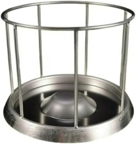 Citybabyタートルフードボウル 爬虫類ペットボウル カメとリクガメ用 ステンレススチール製 円形ケージ フード&ウォーターディスペンサー付き 多機能 ヘビ、トカゲ、ヤモリ、リクガメ、半水棲カメに最適 自動給水器 (直径7.5cm)