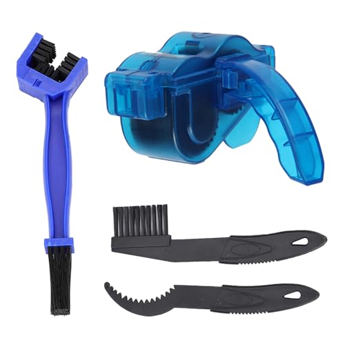 XINGHECHENGWEI チェーンブラシ 自転車 オートバイ チェーンとギアブラシクリーナーメンテナンスクリーニングツール サイクルブレーキ 掃除用具 自転車洗浄 電動自転車 洗浄器+ブラシ+3面チェーンブラシ 4点セット
