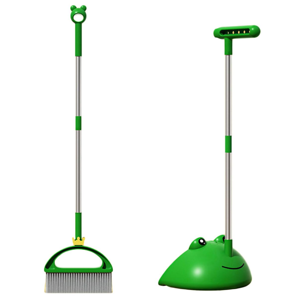 SUPVOX Juego de Escoba y Recogedor, Escoba de Acero Inoxidable, Kit de Limpieza Doméstica, Ligera y Ergonómica, Adecuado para Interiores y Habitaciones, 1 Set