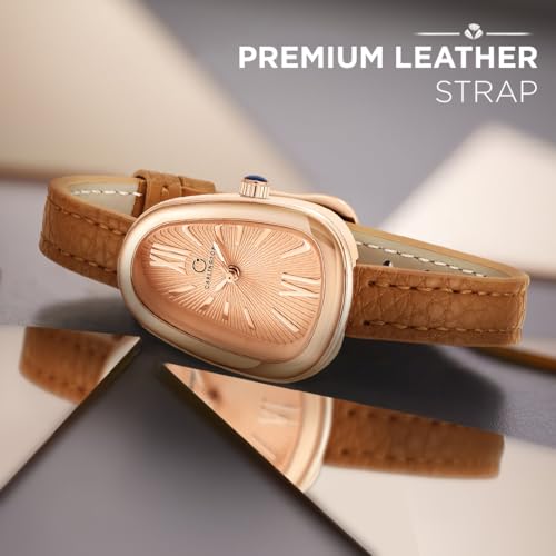 Image of Carlington Aura Series Analog Women Wrist Watches with Leather Belt Strap |Watches for Ladies | CT - 202
