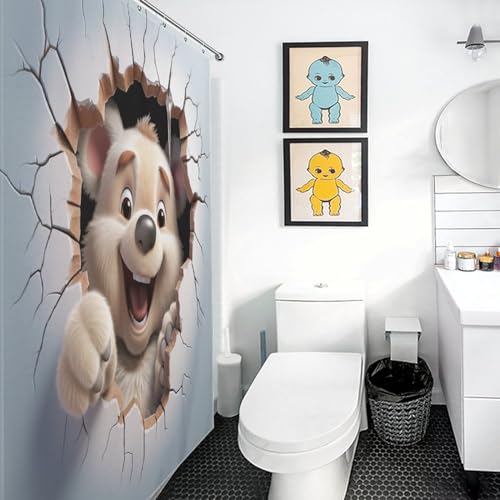 Rideau de douche imperméable anti-éclaboussures pour petite douche