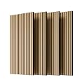 Nimaolt Wood Panels for Wall Slat, 4-Piece Wood Slat Acoustic Panels for Walls and Ceiling, Soundproof 3D Fluted Sound Absorbing Panel for Interior Wall Decor Noise Cancelling, Oak