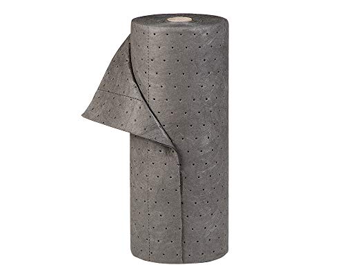 Oil Absorbent Mat Roll for Garage by New Pig | Oil Mats for Garage Floor | Garage Car Mat | Oil Spill Mats | 15" x 50' Roll | Absorbs up to 3.3 Gallons