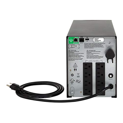 Image of APC 1000VA Smart UPS with SmartConnect, SMC1000C Sinewave UPS Battery Backup, AVR, 120V, Line Interactive Uninterruptible Power Supply