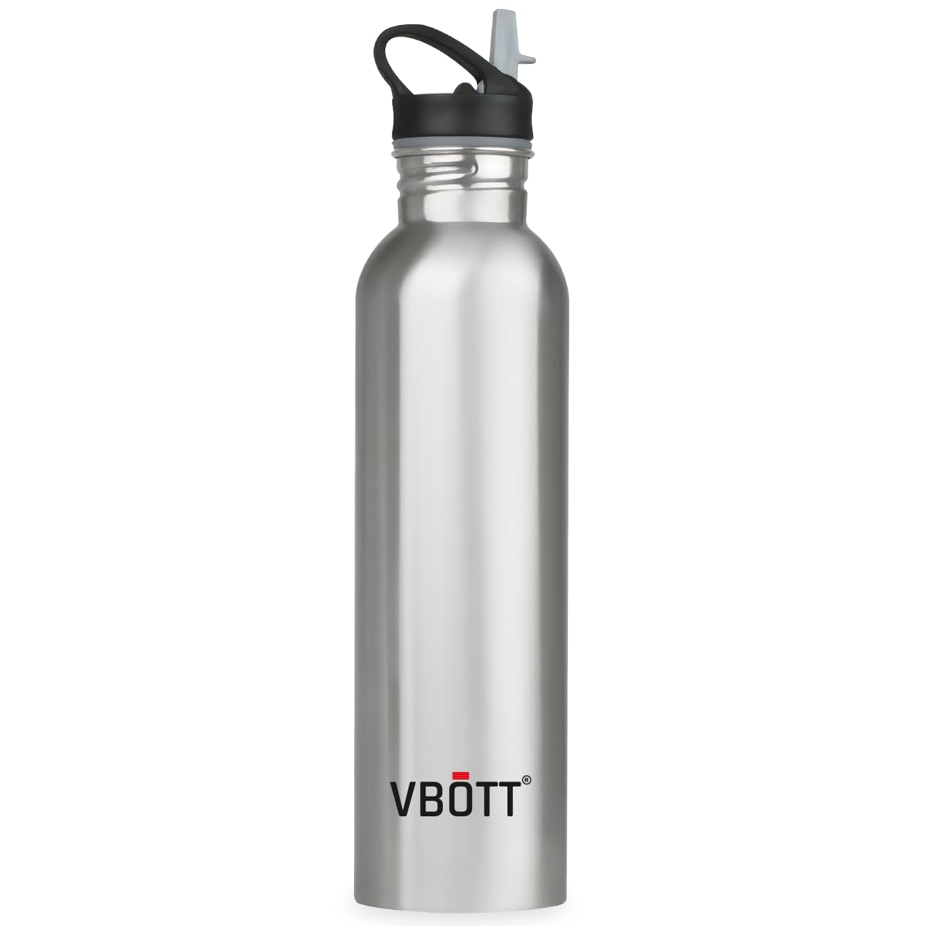 VBOTT INSTA SIP 1100 Stainless Steel Water Bottle Single Wall 1000 ml Silver | BPA Free | 100% Leakproof | Lightweight | Easy Grip Fridge Water Bottle for Home | Office | School | Gym | Traveling