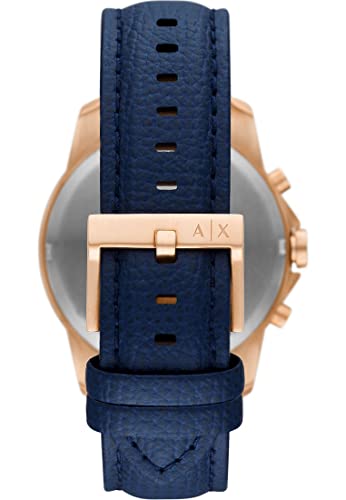Image of Armani Exchange Watch for Men, Chronograph Movement and 44mm Case Size with Stainless Steel, Leather or Silicone Strap